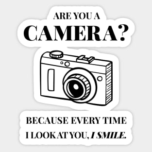 Funny Pick Up Line Camera Joke Sticker